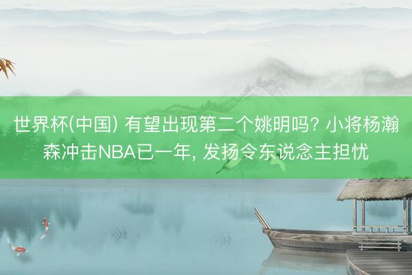 世界杯(中国) 有望出现第二个姚明吗? 小将杨瀚森冲击NBA已一年， 发扬令东说念主担忧