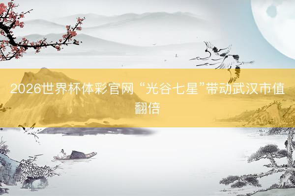 2026世界杯体彩官网 “光谷七星”带动武汉市值翻倍