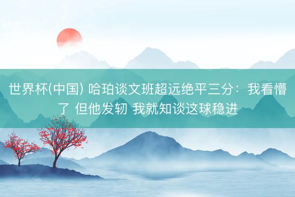 世界杯(中国) 哈珀谈文班超远绝平三分：我看懵了 但他发轫 我就知谈这球稳进