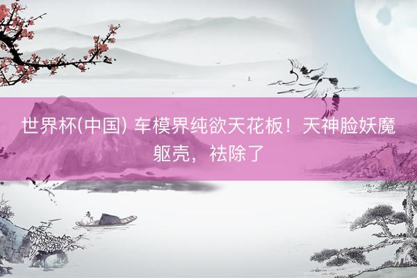 世界杯(中国) 车模界纯欲天花板！天神脸妖魔躯壳，袪除了