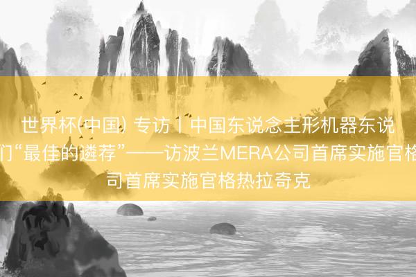 世界杯(中国) 专访丨中国东说念主形机器东说念主是咱们“最佳的遴荐”——访波兰MERA公司首席实施官格热拉奇克