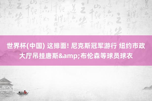 世界杯(中国) 这排面! 尼克斯冠军游行 纽约市政大厅吊挂唐斯&布伦森等球员球衣